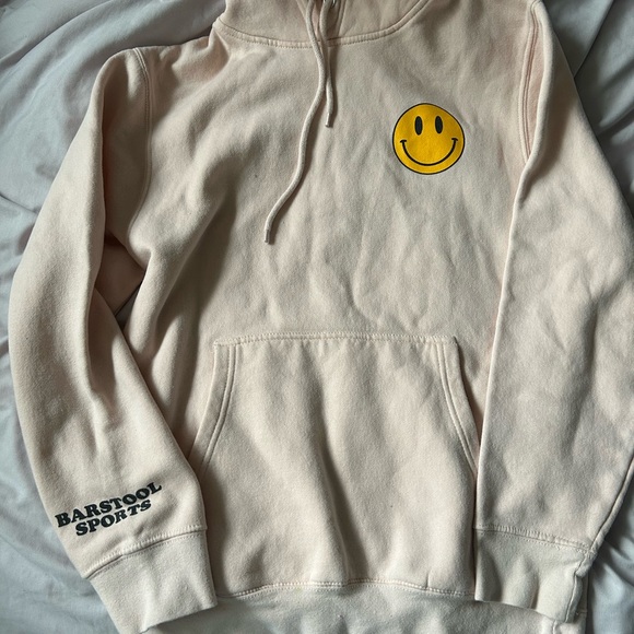 Beige Smiley Face Sweatshirt - Picture 2 of 3